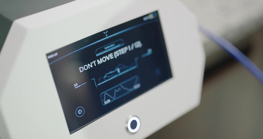 A display flashes in a hospital