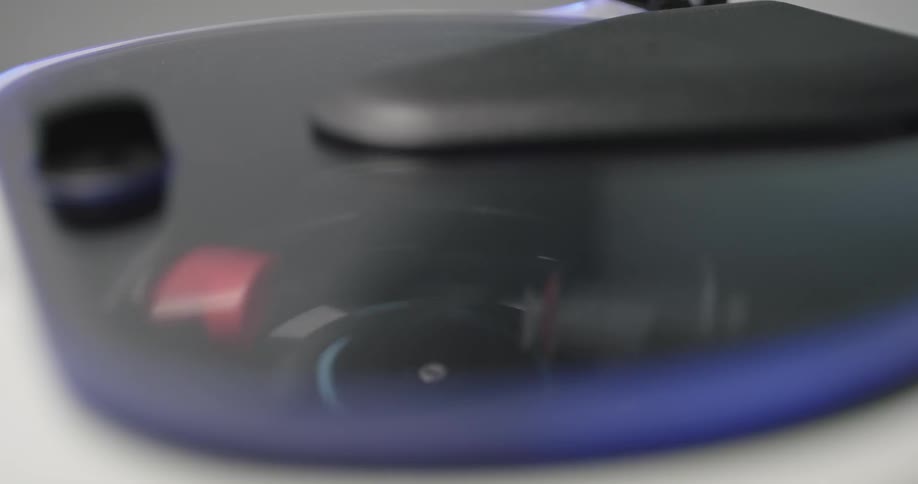 Test tubes spin in a centrifuge in a lab