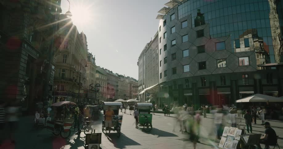 People are walking in the city