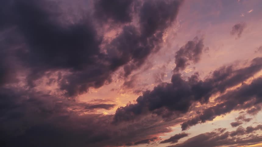 A time lapse of a sky at sunset