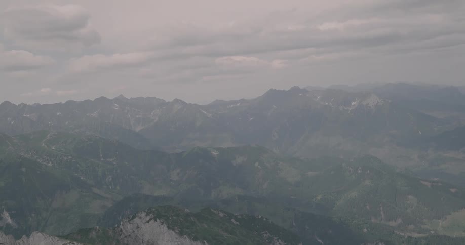Landscape of the mountains on a cloudy day