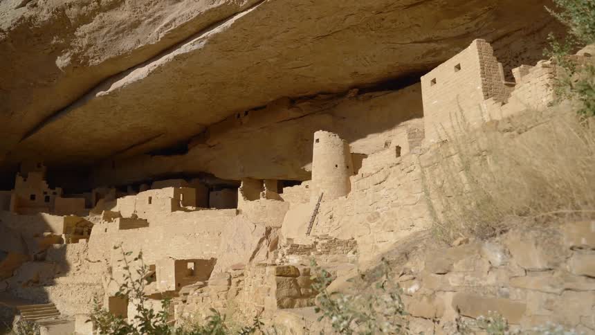 View of stone ruins