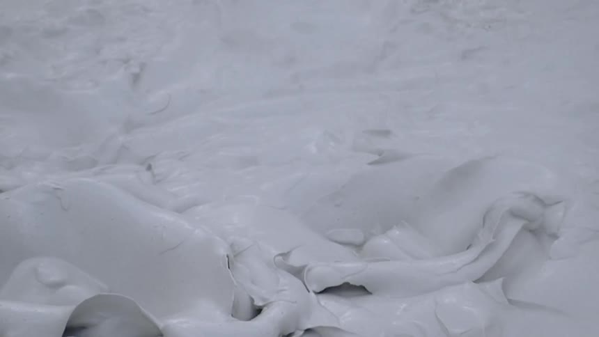 A burst of a white foam