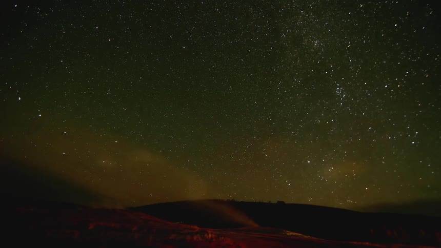 A time lapse of an aurora scenery at the night