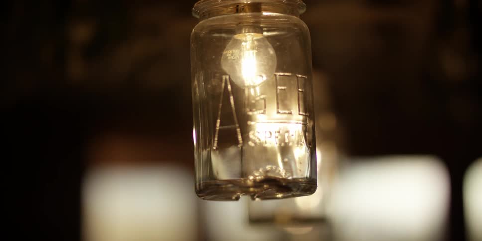 Lightbulb in a glass casing