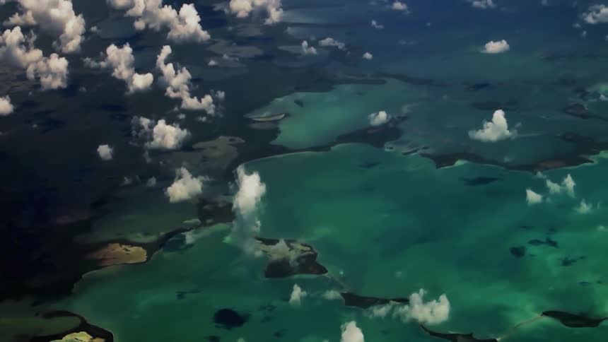 Aerial view of a coastal area