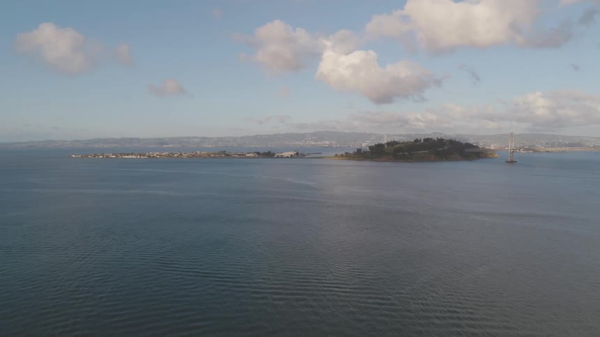 An aerial view of an island