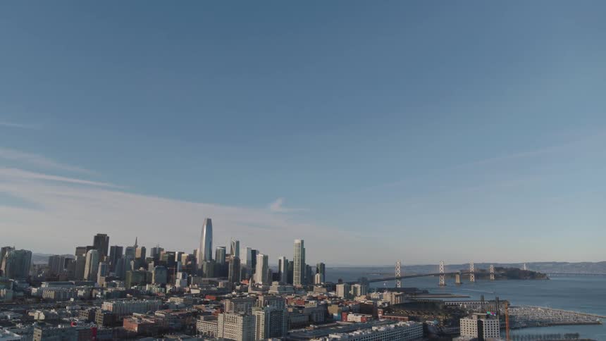 Skyline view of a city and the waterfront