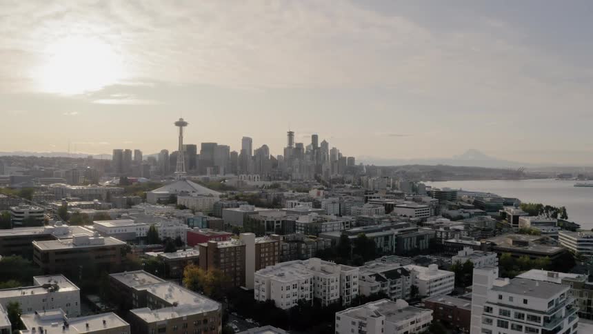 Skyline of the city with tall buildings and skyscrapers during daylight