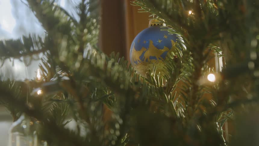 Christmas ornaments on a tree