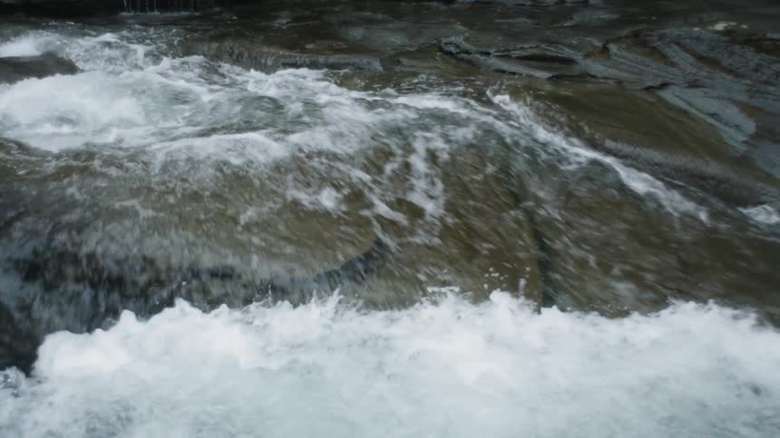 Water rushing down stream
