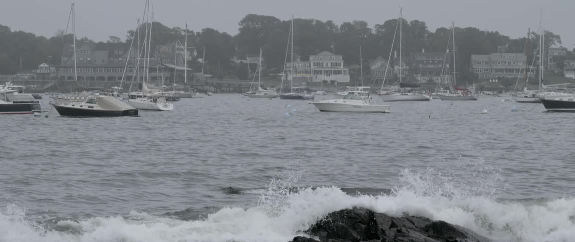 A view of boats and yacht at the sea