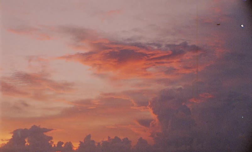 A footage of a red sky at sunset
