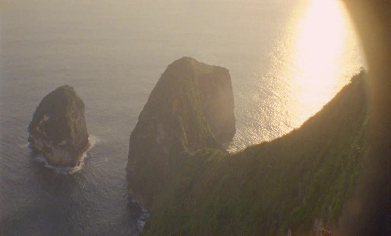 Birds eye view of the shoreline