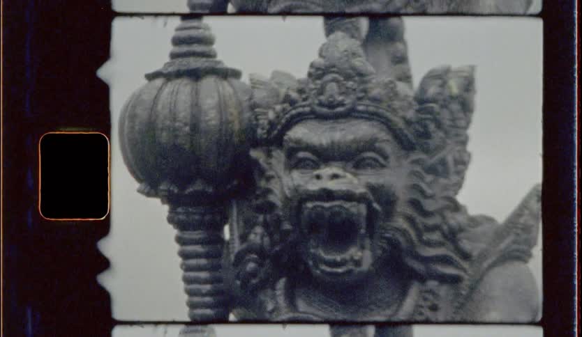 Video footage of a statue