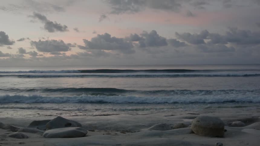 Waves rushing in to the shore