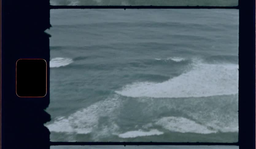 An old video footage of sea waves