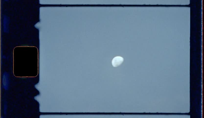 A closer look of a moon trough a camera