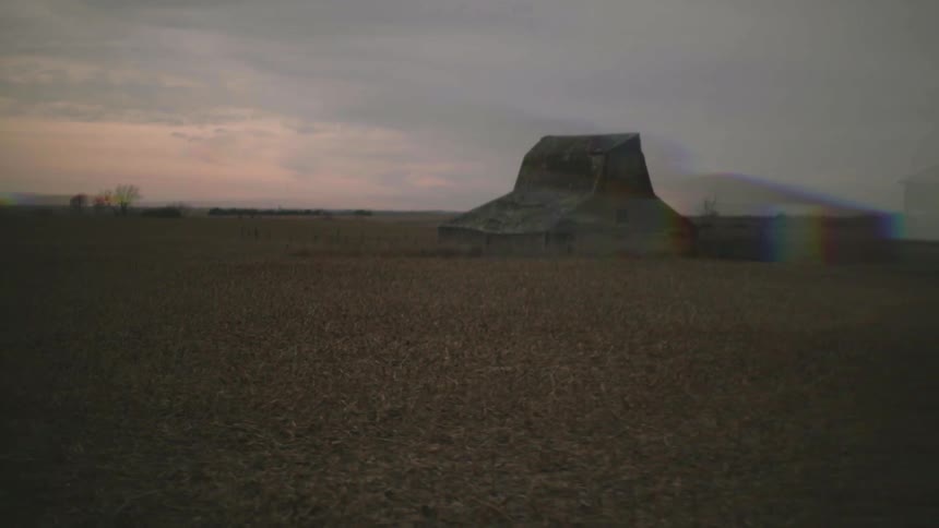 A barn and farmland