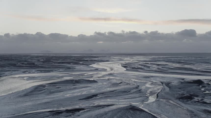 A scenery of ice glacier