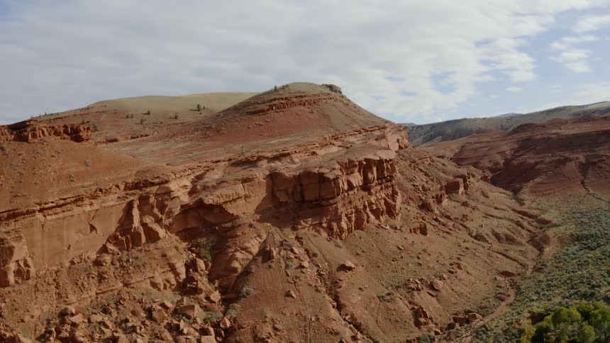 Landscape view of dirt hills