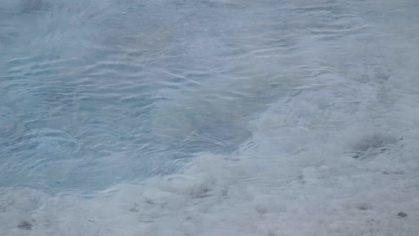The hot spring boils the water in the pool