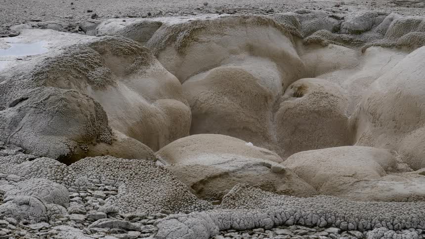 Hot clay with steam coming off of it