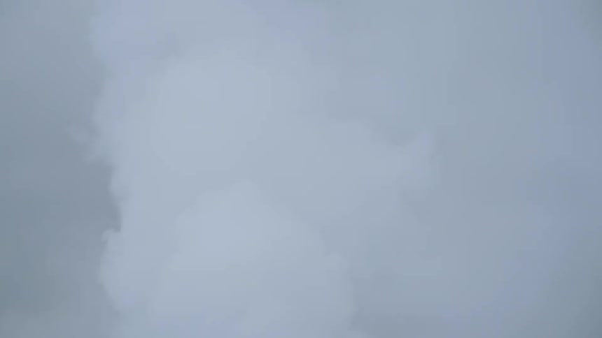 A pillar of steam reaching into the sky