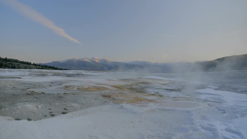 Landscape view of the snow covered ground