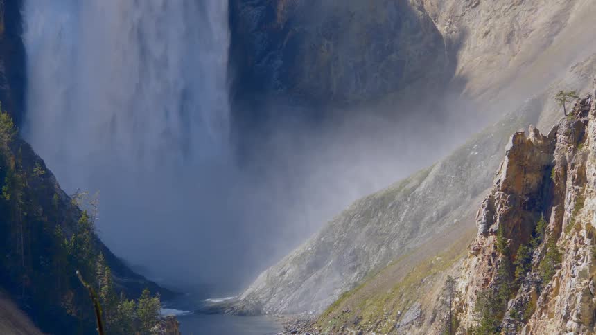 A scenery of a waterfall