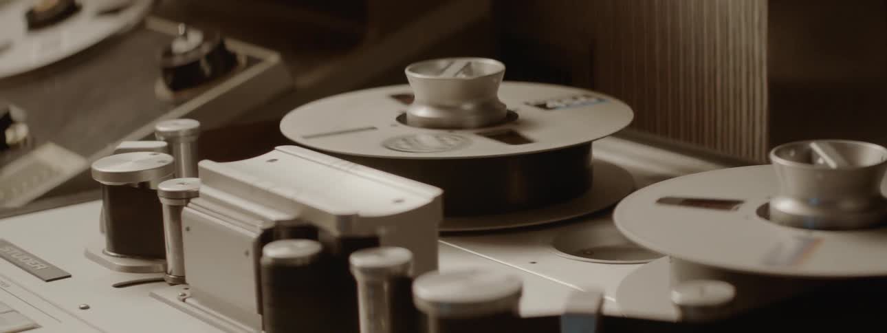 Film being round onto reels