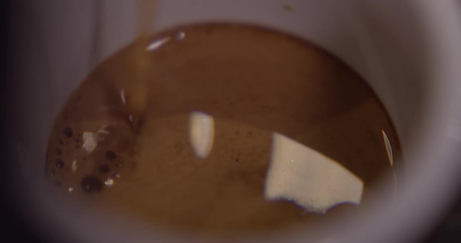A cup of coffee in the making