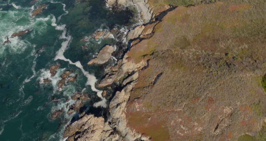 A rocky coastline near the ocean
