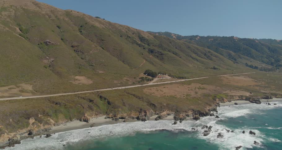 Birds eye view of the shoreline