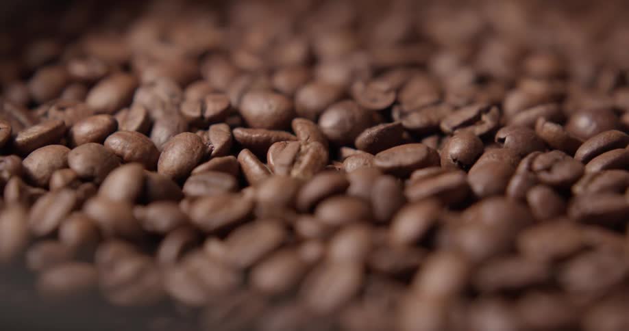 Coffee bean flowing