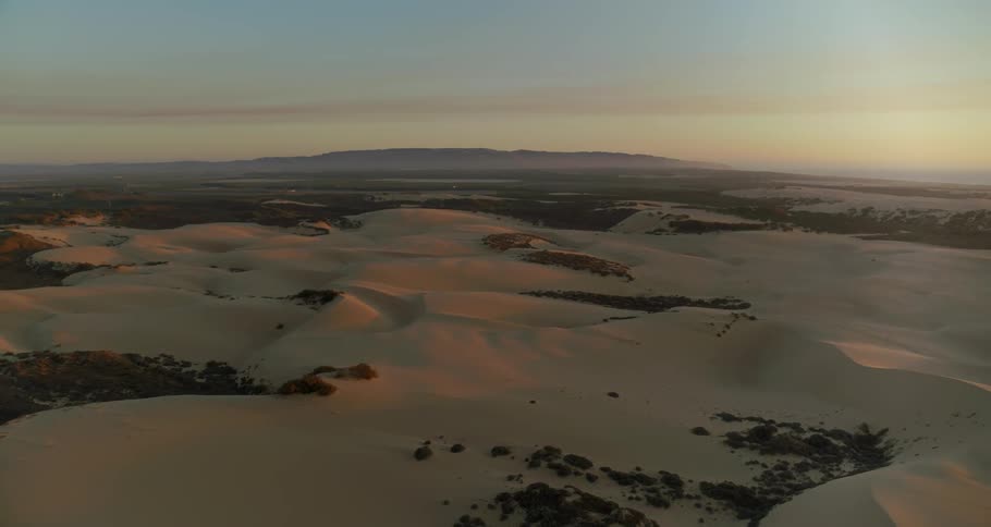 An aerial view of a desert