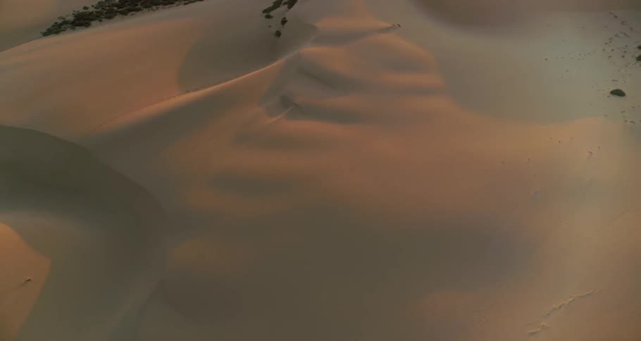 Sand is covering the desert area