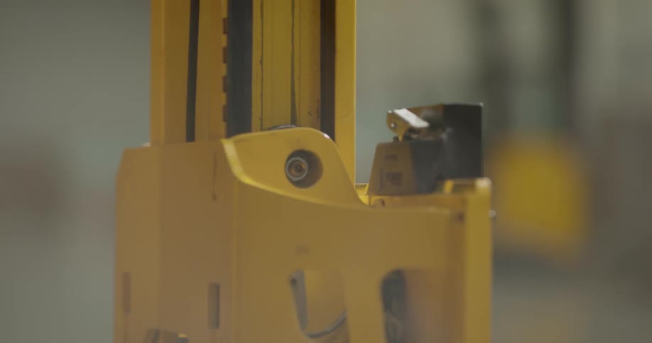 A machine turns counterclockwise