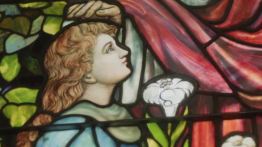 View ofglass mosaic window