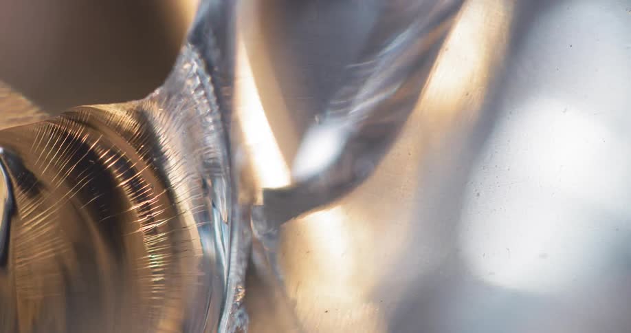 Light shimmers and shines through glass