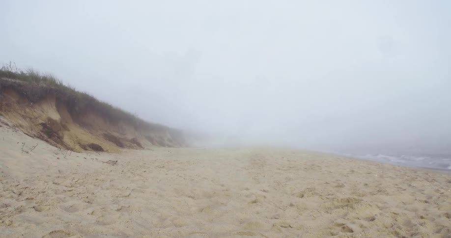 Fog is dense over the water