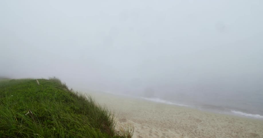 Ocean waves are moving towards the coastline