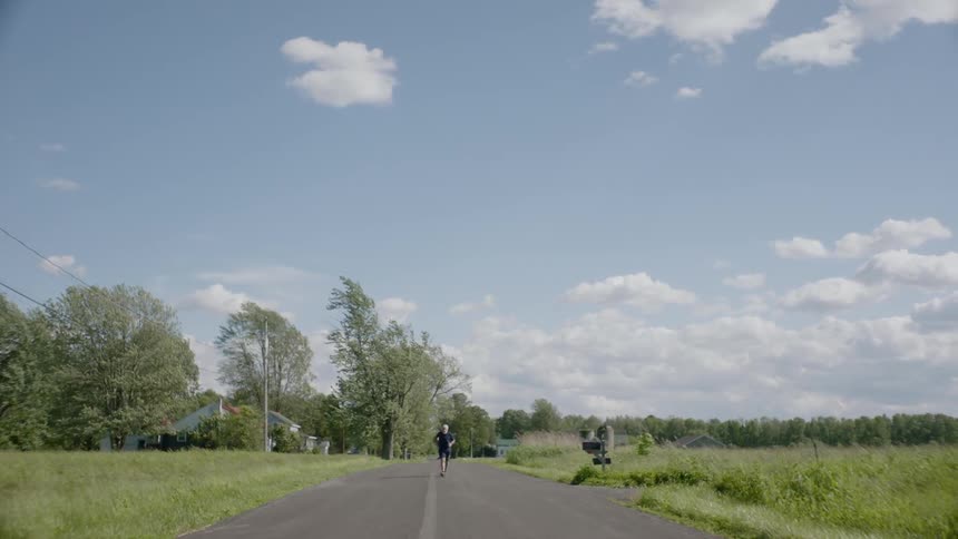 Man running in the street