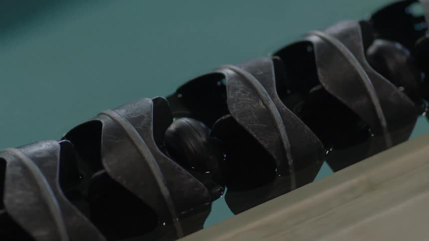 A close up view of a rubbery thingy