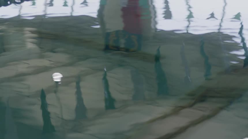A scenery of a water in the swimming pool