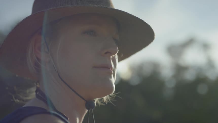 A portrait of woman adventurer