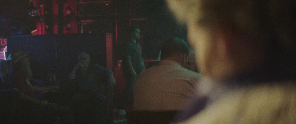 A scenery in the bar at night