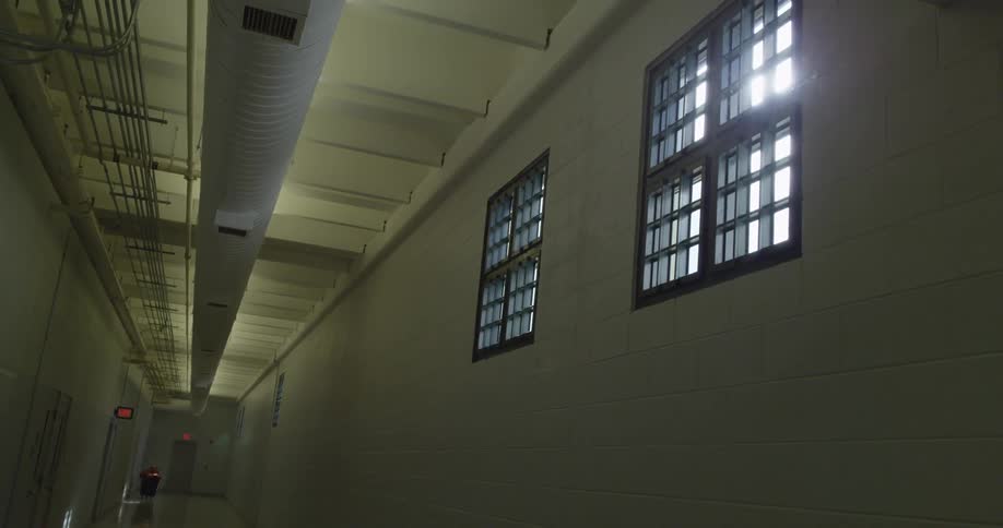 A long hallway has few windows