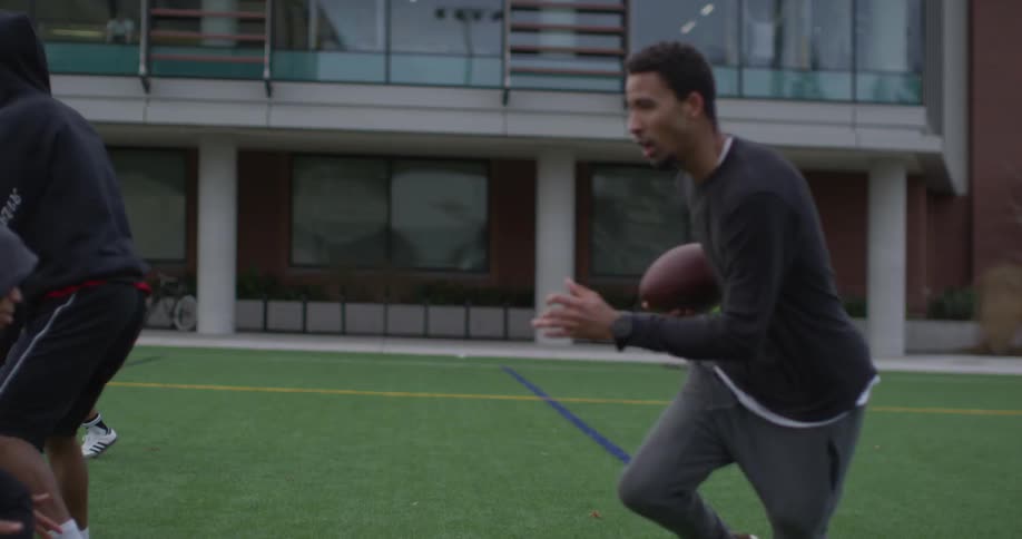 Men playing football