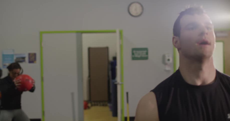 People working out in a gym